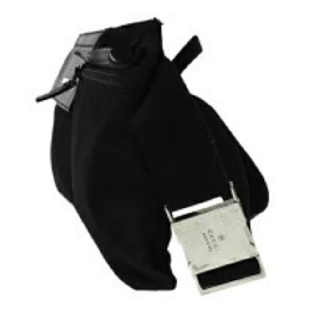 Gucci Crossbody Waist double belt bag Black crest Black